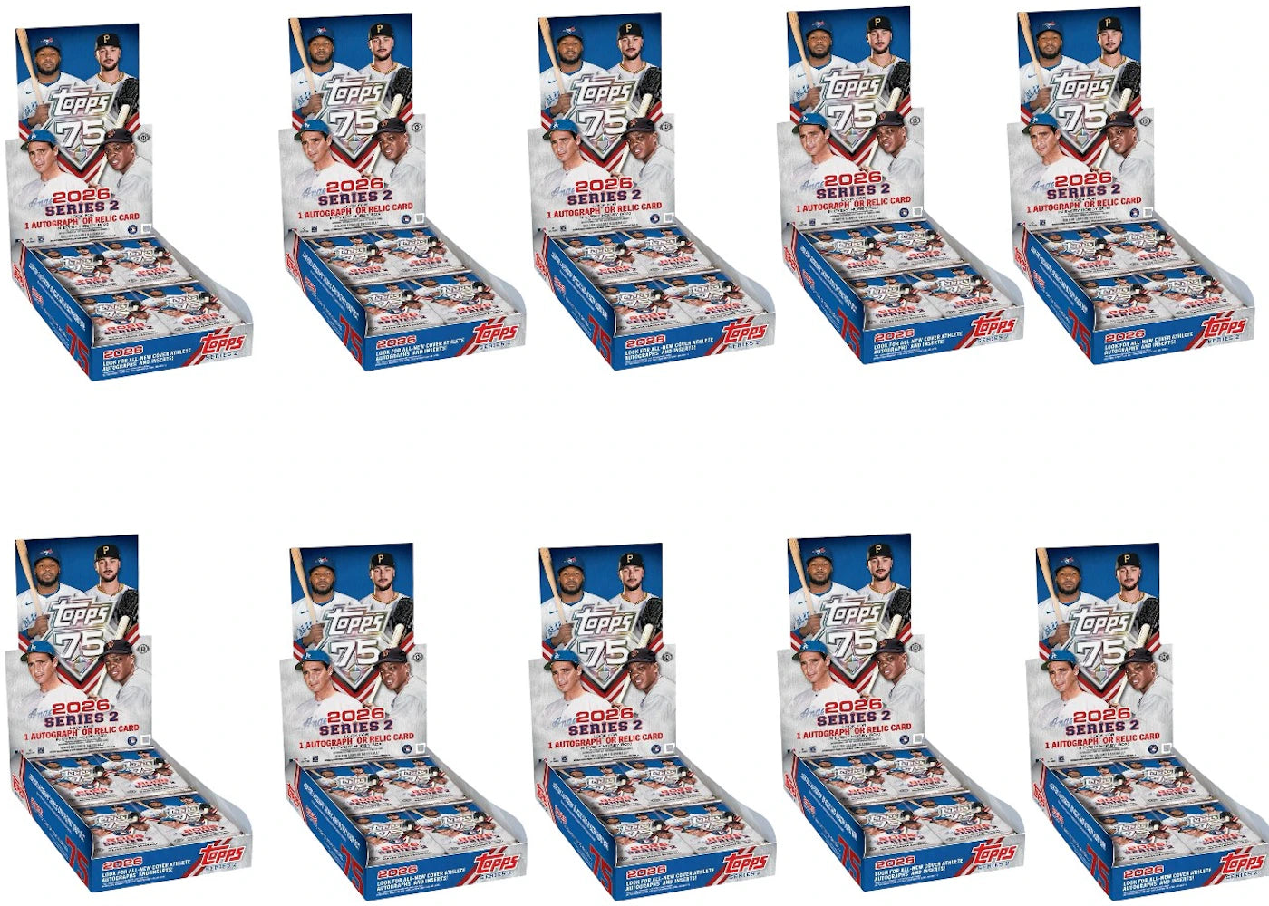 2026 Topps Series 2 Baseball Hobby Box 10x Lot -1