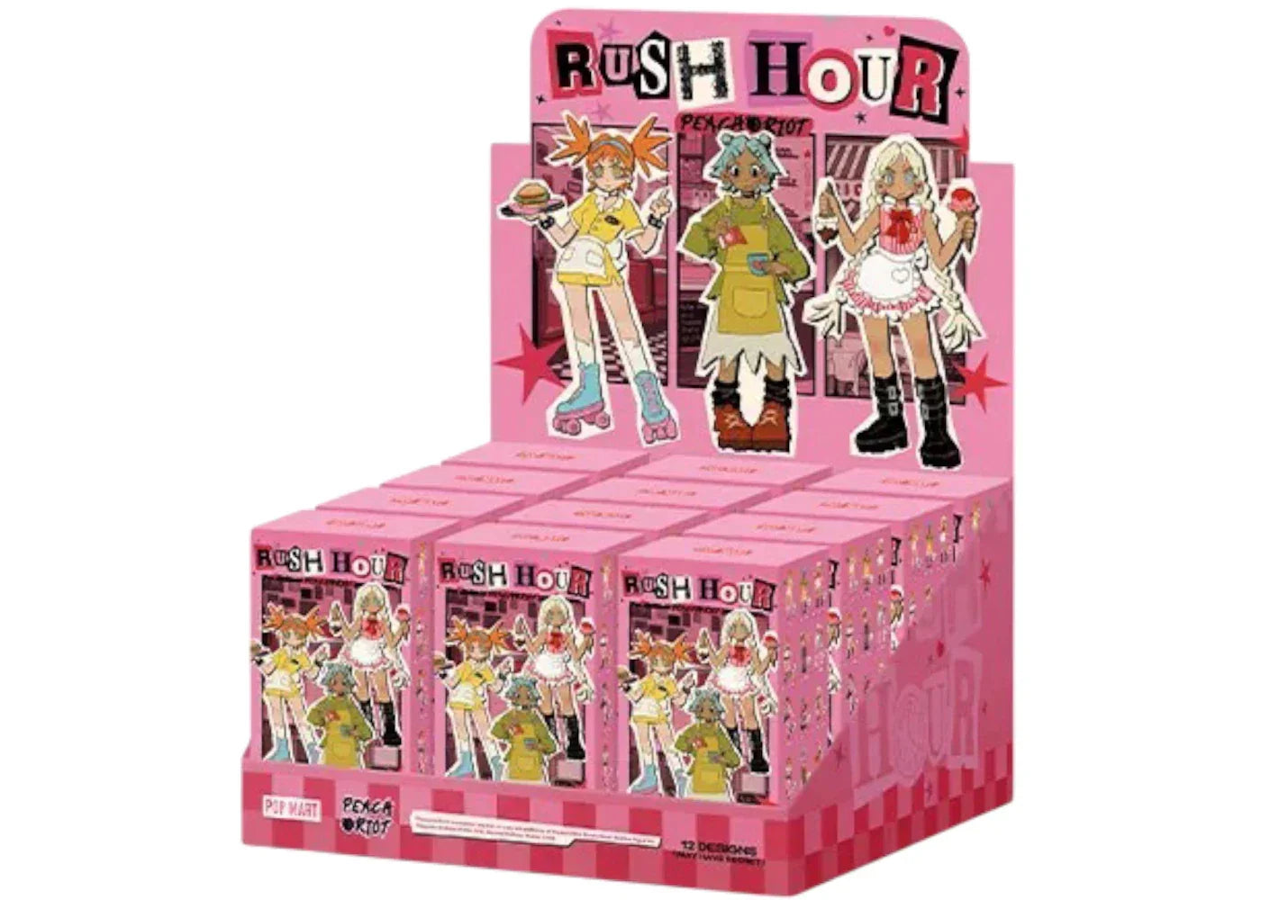 Pop Mart Peach Riot Rush Hour Series Figures Sealed Case (12 Blind Box)-1