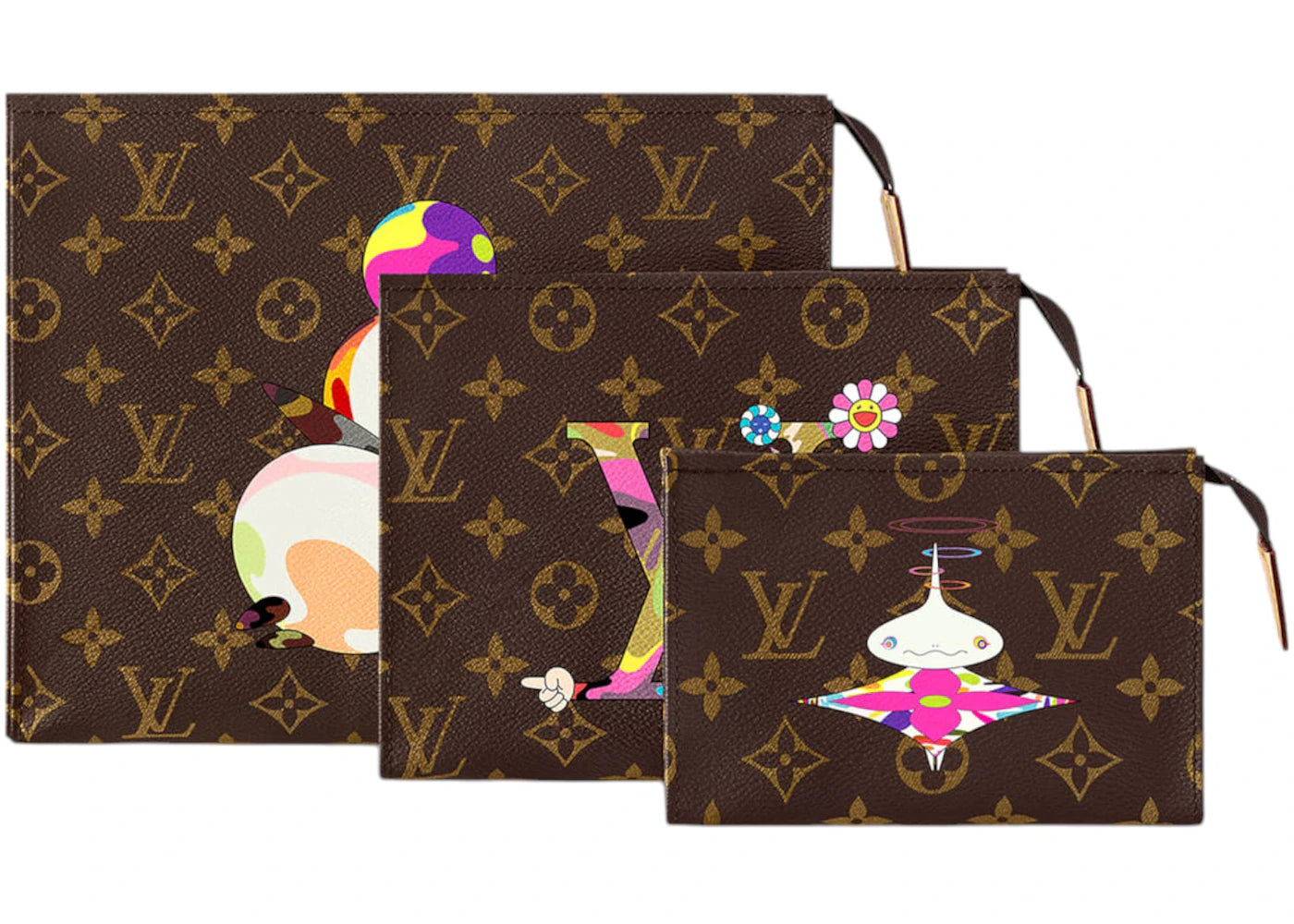 Louis Vuitton x Takashi Murakami Trio Toiletry Pouch Monogram -1