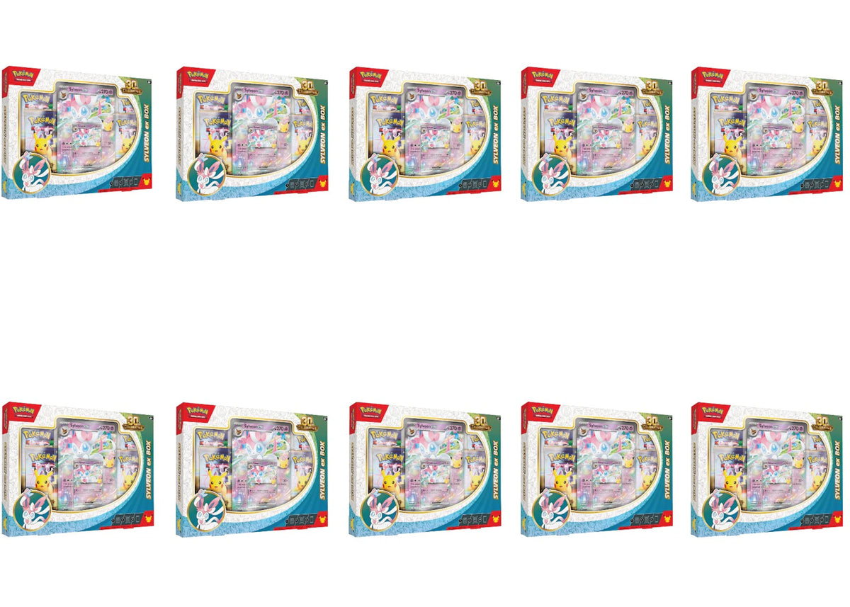 2026 Pokémon Mega Evolution 30th Celebration Sylveon ex Box 10x Lot -1