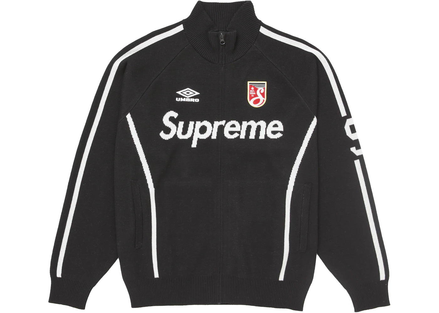 Supreme Umbro Zip Up Sweater Black -1