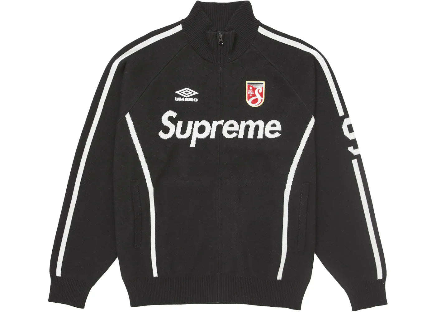 Supreme Umbro Zip Up Sweater Black -1