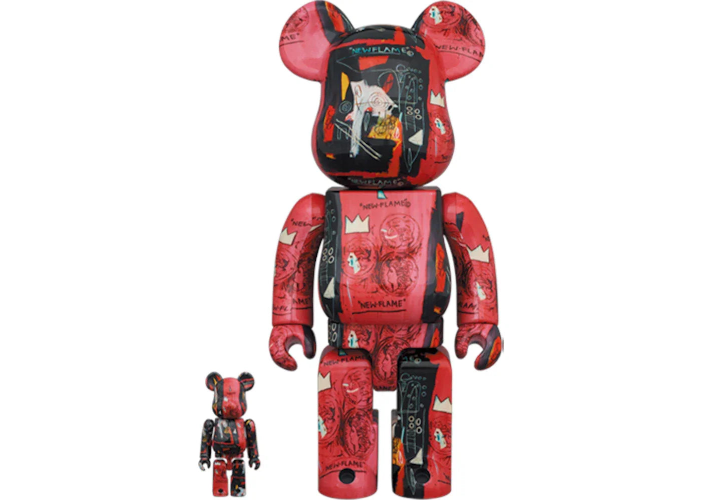 Bearbrick Andy Warhol x JEAN-MICHEL BASQUIAT #1 100% & 400% Set-1
