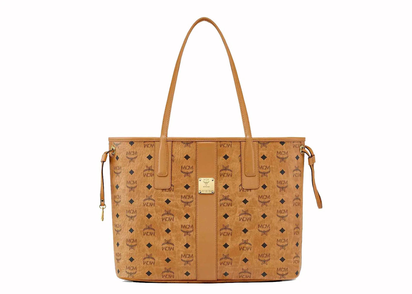 MCM Reversible Liz Shopper Medium Visetos Cognac -1