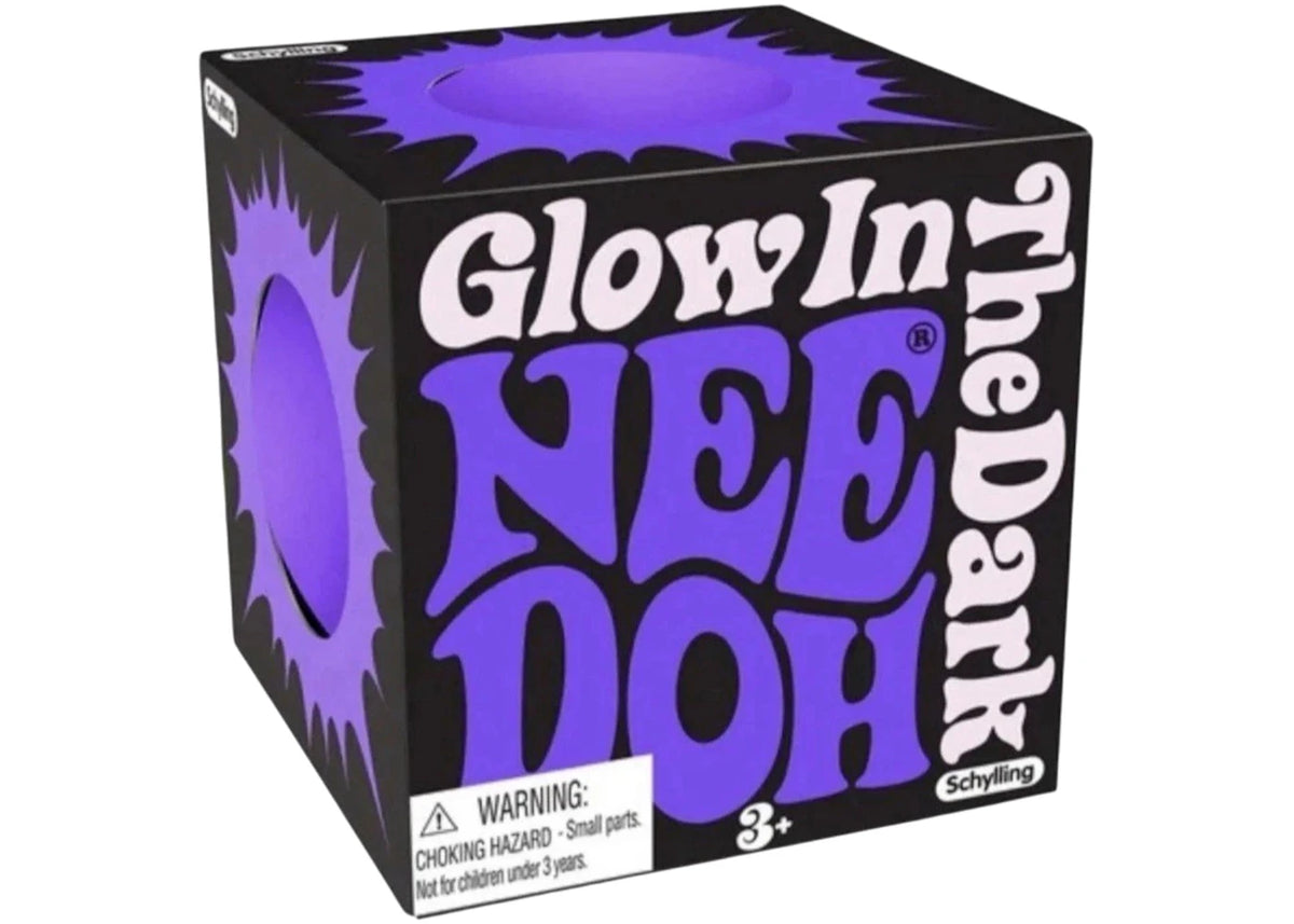 NeeDoh Glow in the Dark Squishy Fidget Toy Purple -1