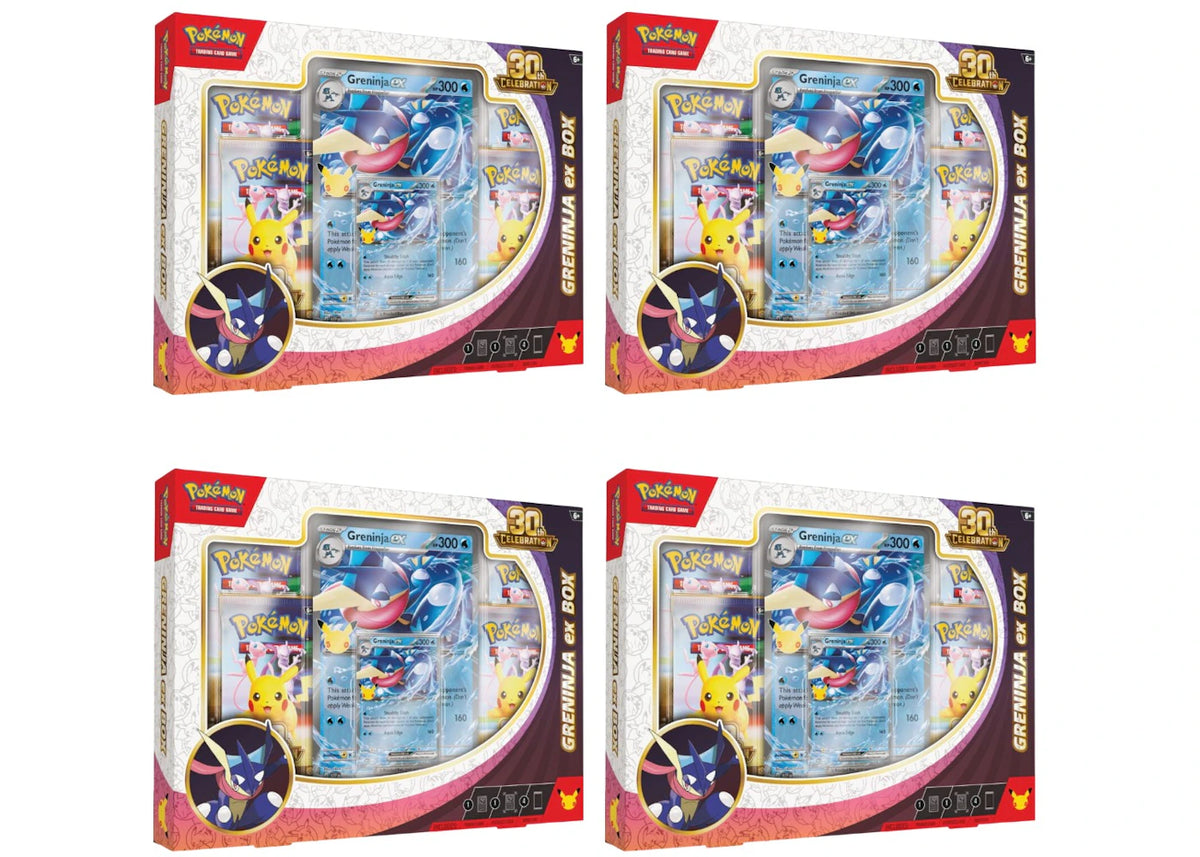 2026 Pokémon Mega Evolution 30th Celebration Greninja ex Box 4x Lot -1