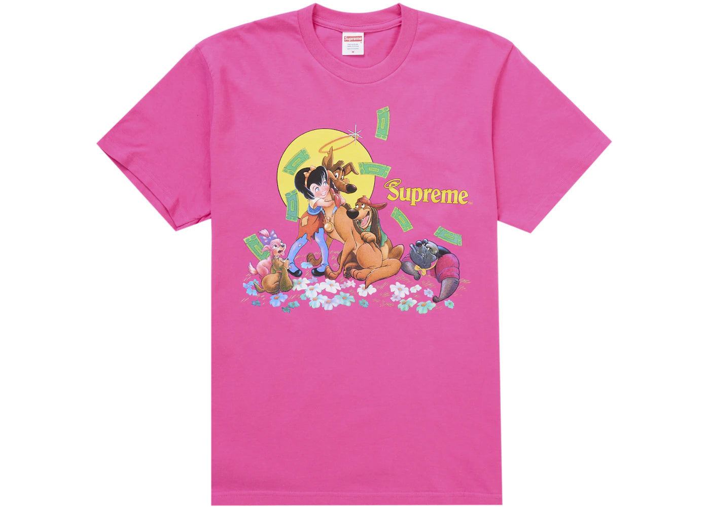 Supreme All Dogs Go To Heaven Tee Fuchsia -1