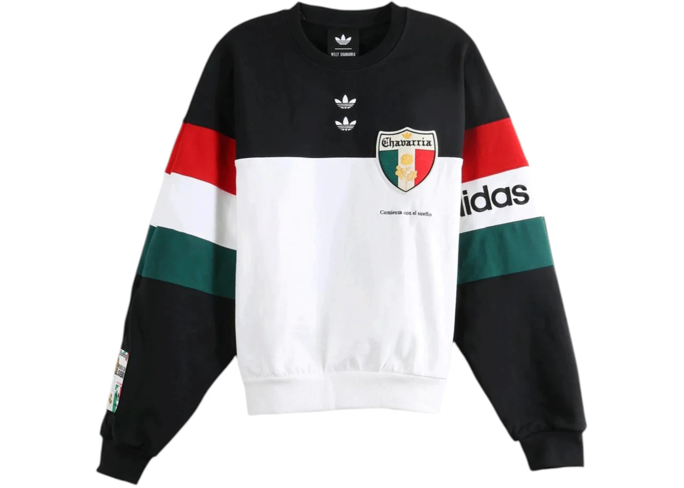 adidas x Willy Chavarria WC Crew Sweatshirt Black/White -1