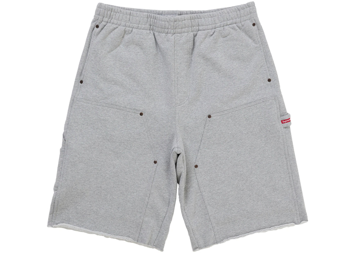 Supreme Double Knee Painter Sweatshort Grey | MTHOR Shop