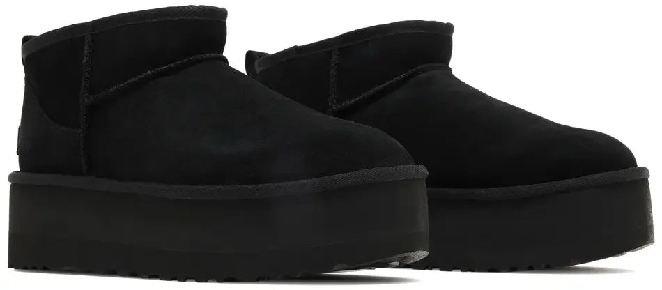 UGG Classic Ultra Mini Platform Boot Black (W) pair