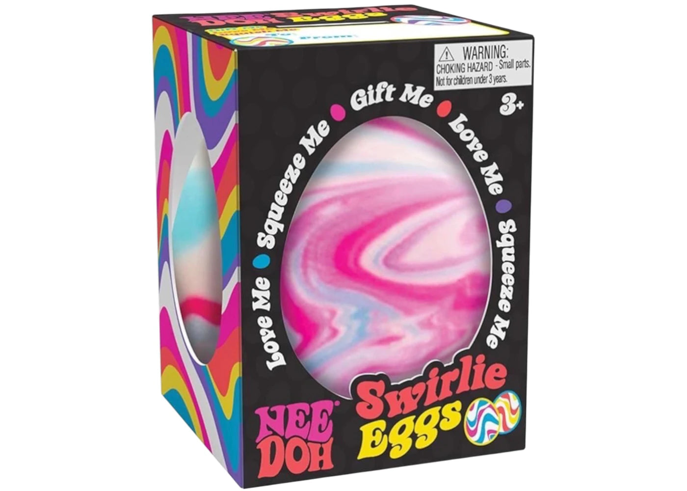 NeeDoh Swirlie Egg Squishy Fidget Toy Pink -1
