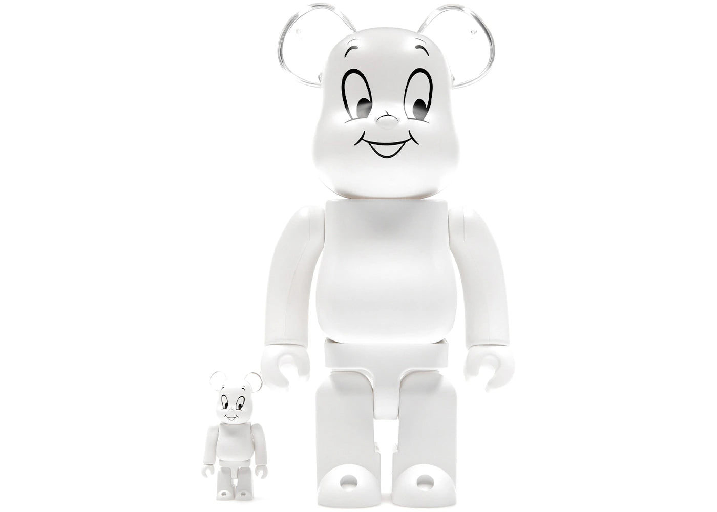 Bearbrick Casper the Friendly Ghost 100% & 400% Set White -1