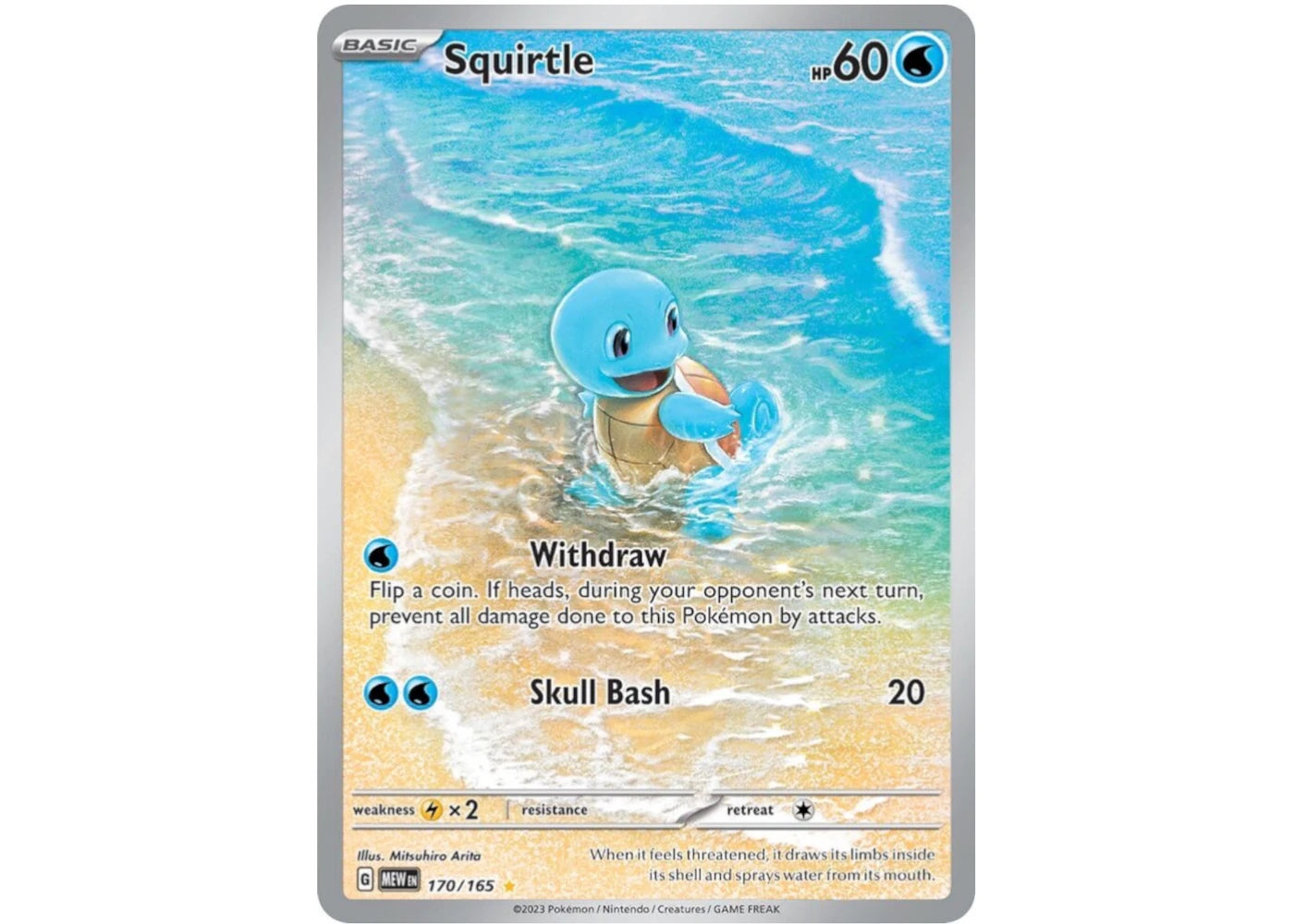 Squirtle 2023 Pokémon Scarlet & Violet 151 Special Illustration Rare 151/170 Ungraded -1