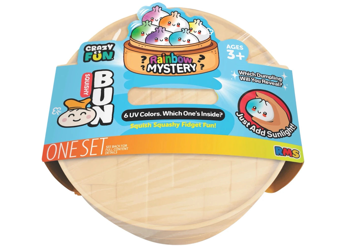 Squishy Bun Rainbow Mystery Squishy "Dumpling" (UV Color) Blind Box -1