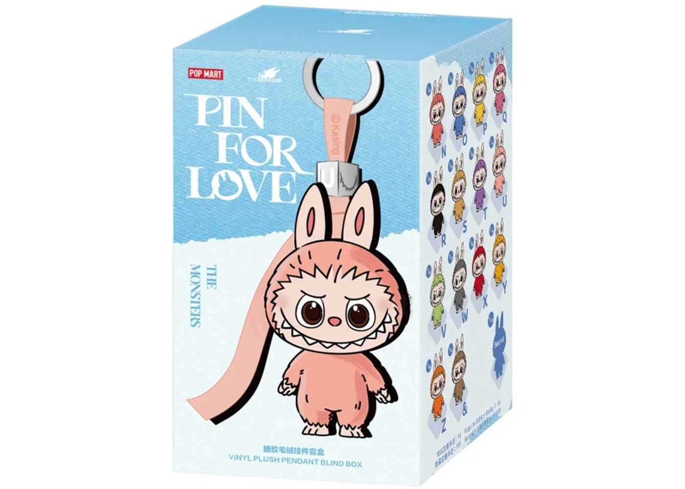 Pop Mart Labubu The Monsters Pin for Love Series Vinyl Plush Pendant (N-Z) Single Blind Box-1