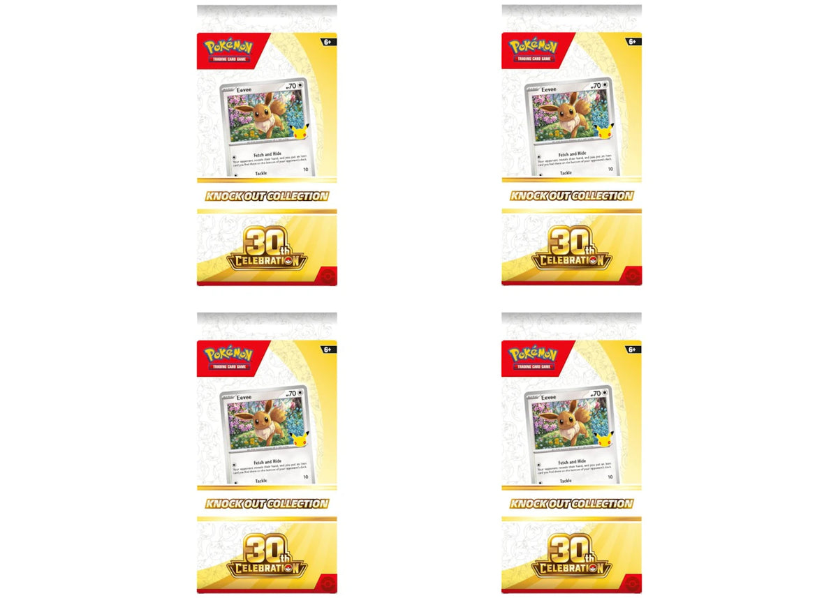 2026 Pokémon Mega Evolution 30th Celebration Knock Out Collection 4x Lot -1
