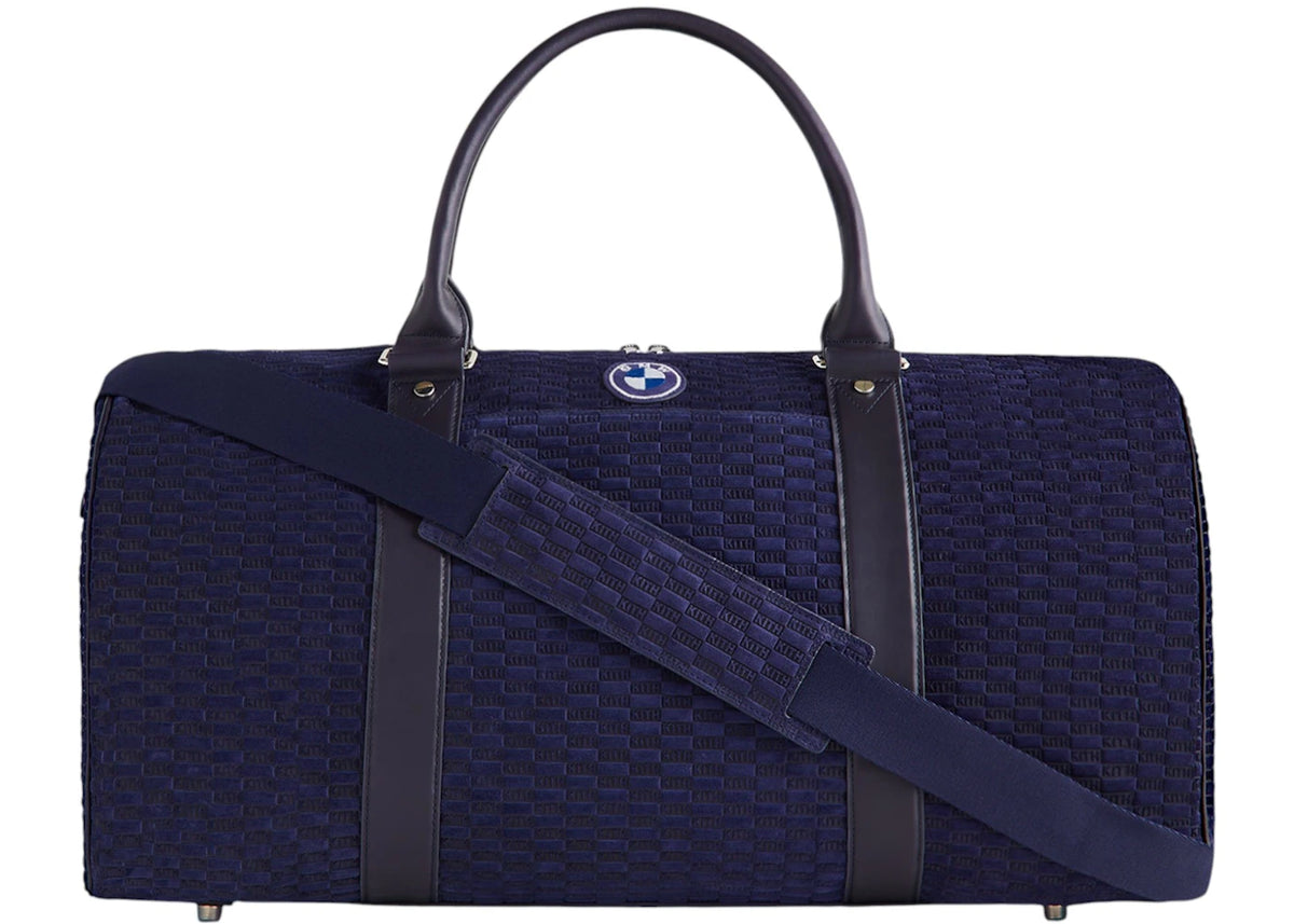 Kith x BMW Monogram Suede Duffle Bag Techno Violet -1