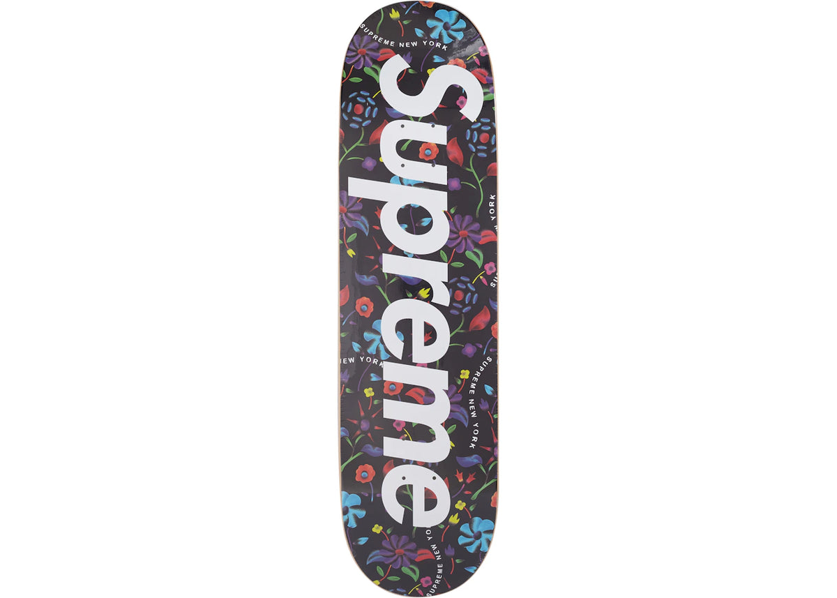 Supreme Airbrushed Floral Skateboard Deck Black -1