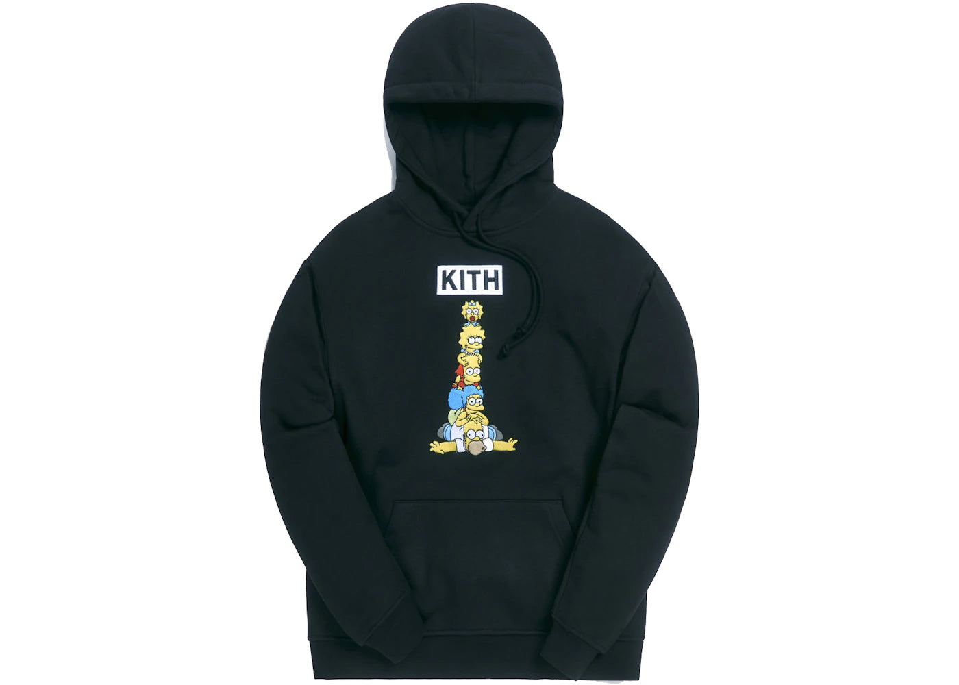 Kith x The Simpsons Family Stack Hoodie Black -1