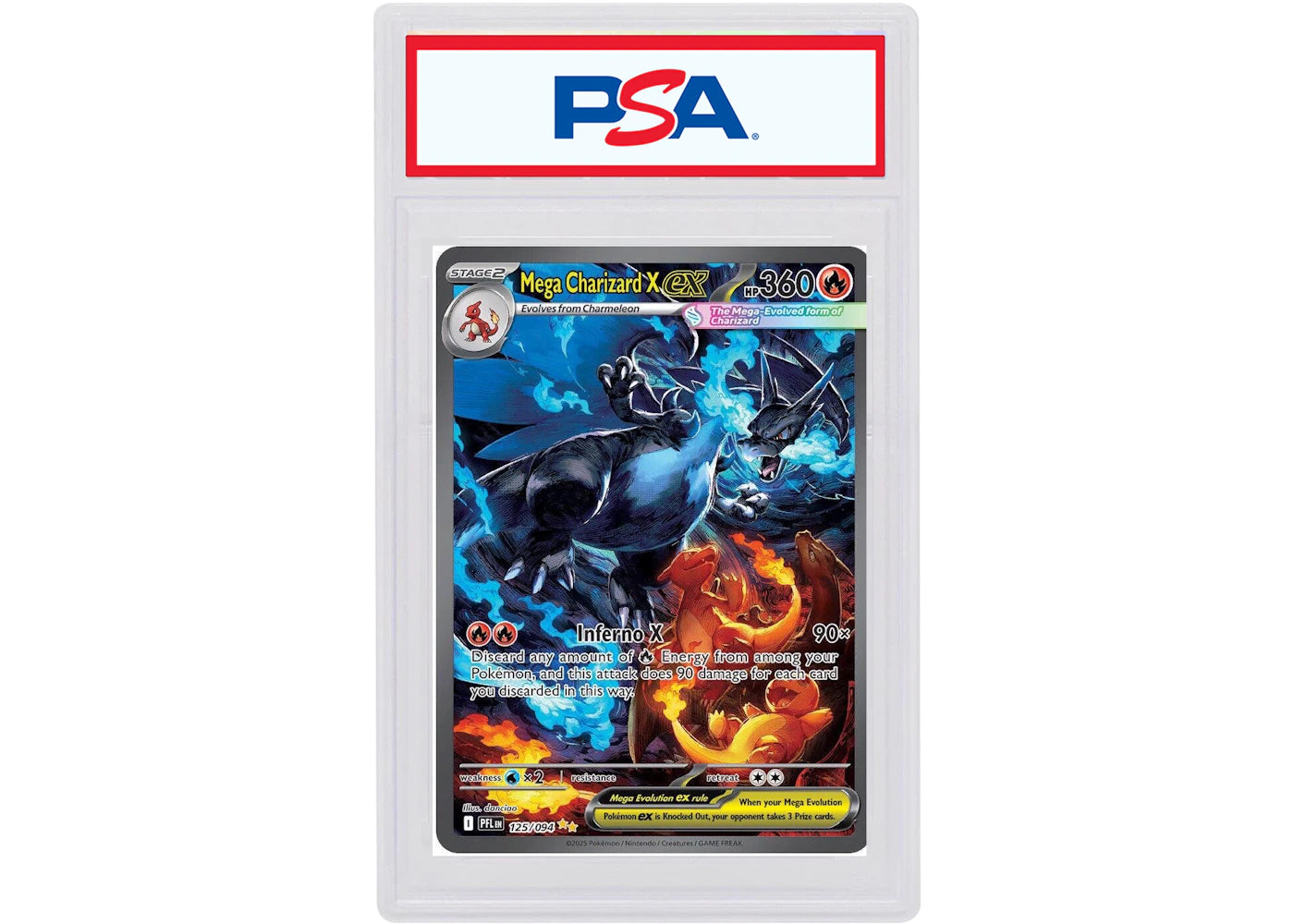 Mega Charizard X ex 2025 Pokémon Phantasmal Flames SIR #125 (PSA or BGS Graded) -1