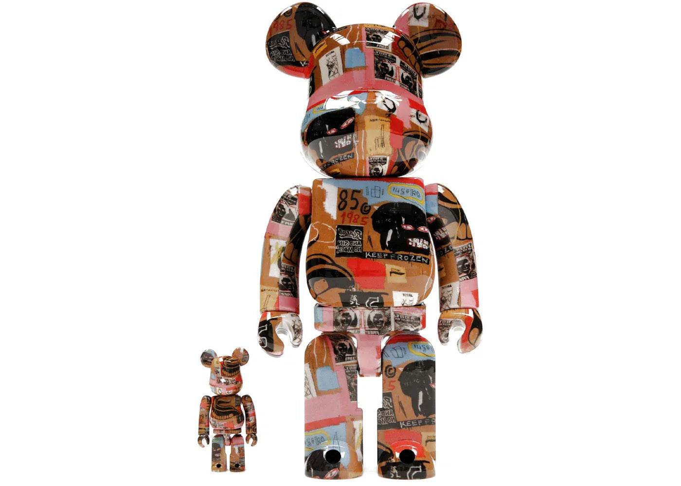 Bearbrick Andy Warhol x JEAN-MICHEL BASQUIAT #2 100% & 400% Set-1