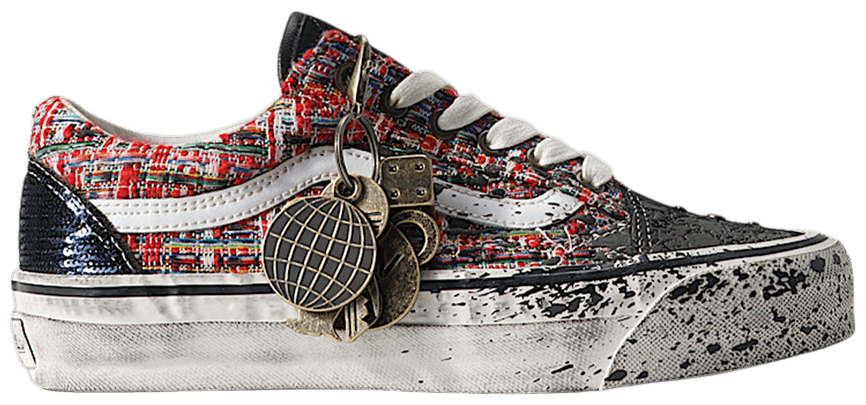 Vans Premium Old Skool Charms Red Black -1