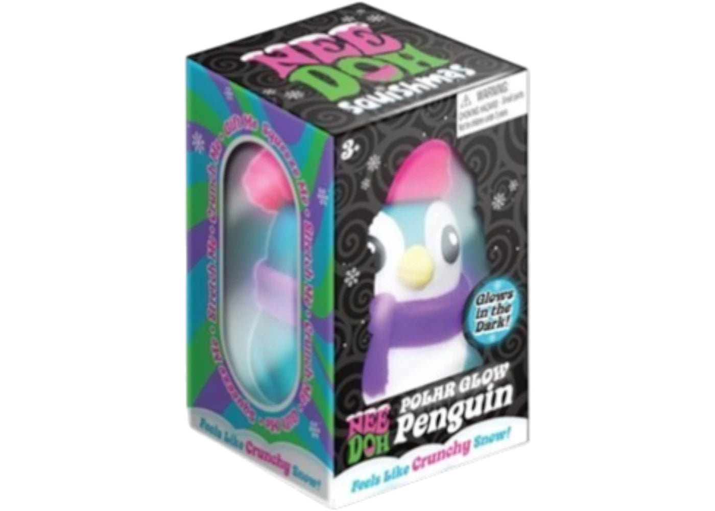 NeeDoh Polar Glow Penguin Squishy Fidget Toy -1