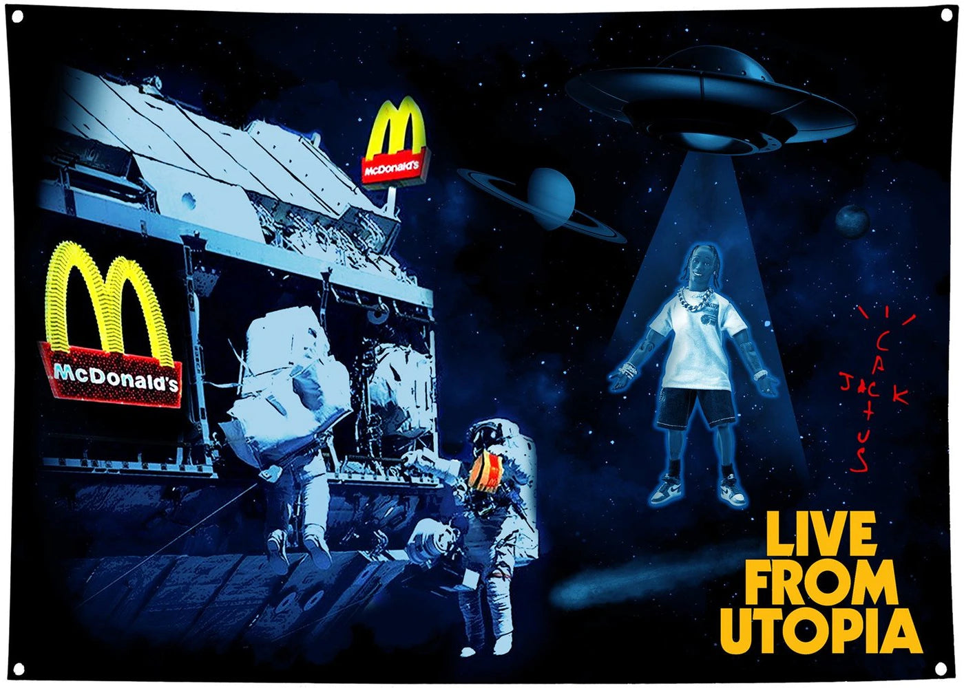 Travis Scott x McDonald's Live From Utopia Flag Multi -1