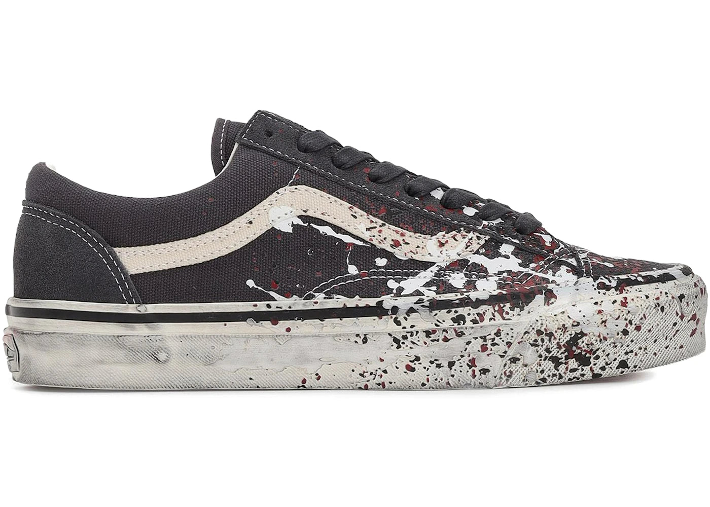 Vans Premium Old Skool 36 Paint Splatter Charcoal Grey -1