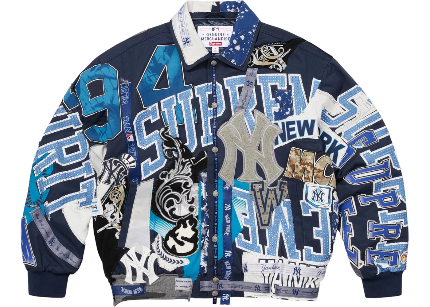 Supreme Jeff Hamilton New York Yankees Varsity Jacket Multicolor -1