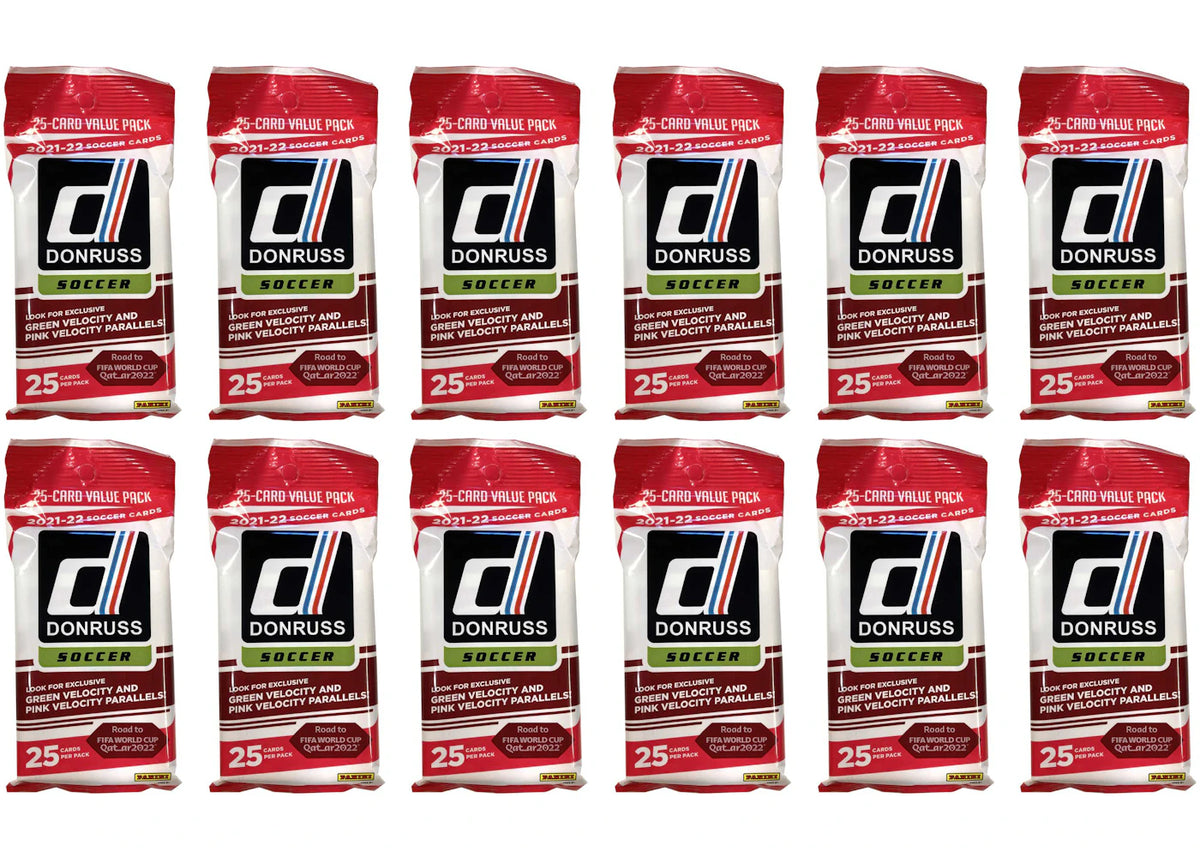 2021-22 Panini Donruss Soccer Fat Pack 12x lot -1