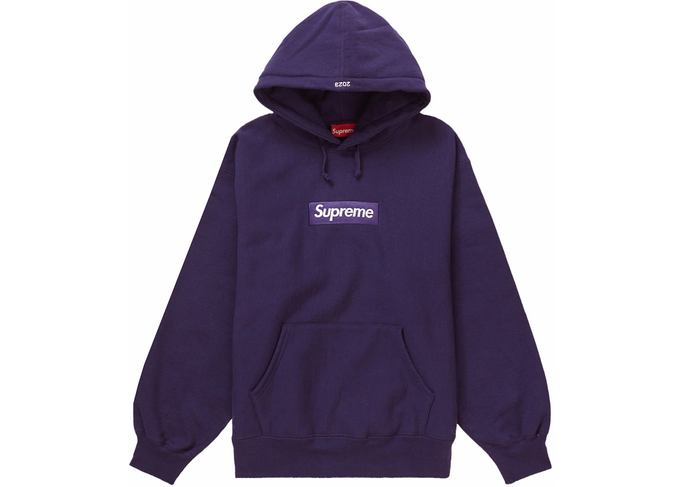 Supreme Box Logo Hooded Sweatshirt (FW23) Dark Purple -1