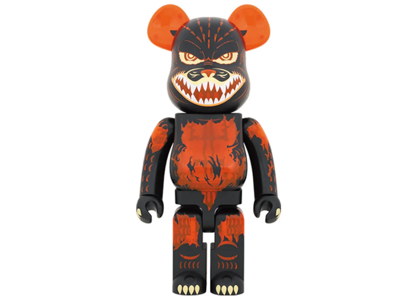 Bearbrick Godzilla VS Destoroyah version Godzilla (Meltdown) 1000% Clear Orange Ver.-1