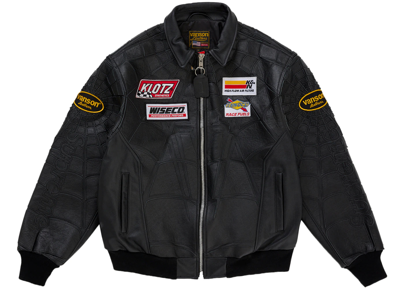 Supreme Vanson Leathers Spider-Man Jacket Black -1