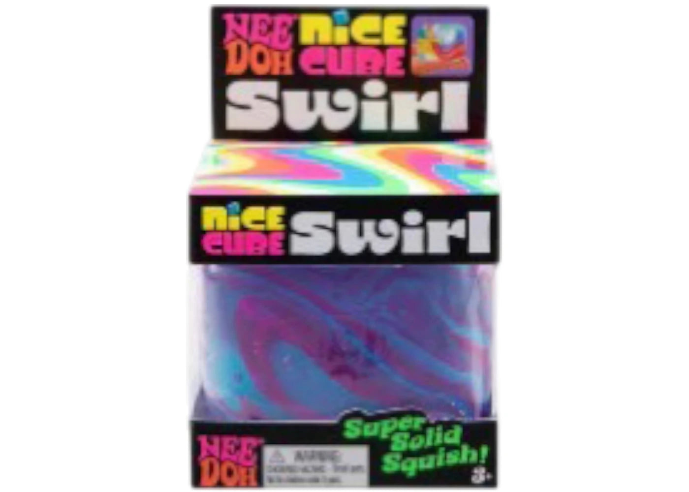 NeeDoh Nice Cube Swirl Super Squeeze! Purple/Pink/Blue -1