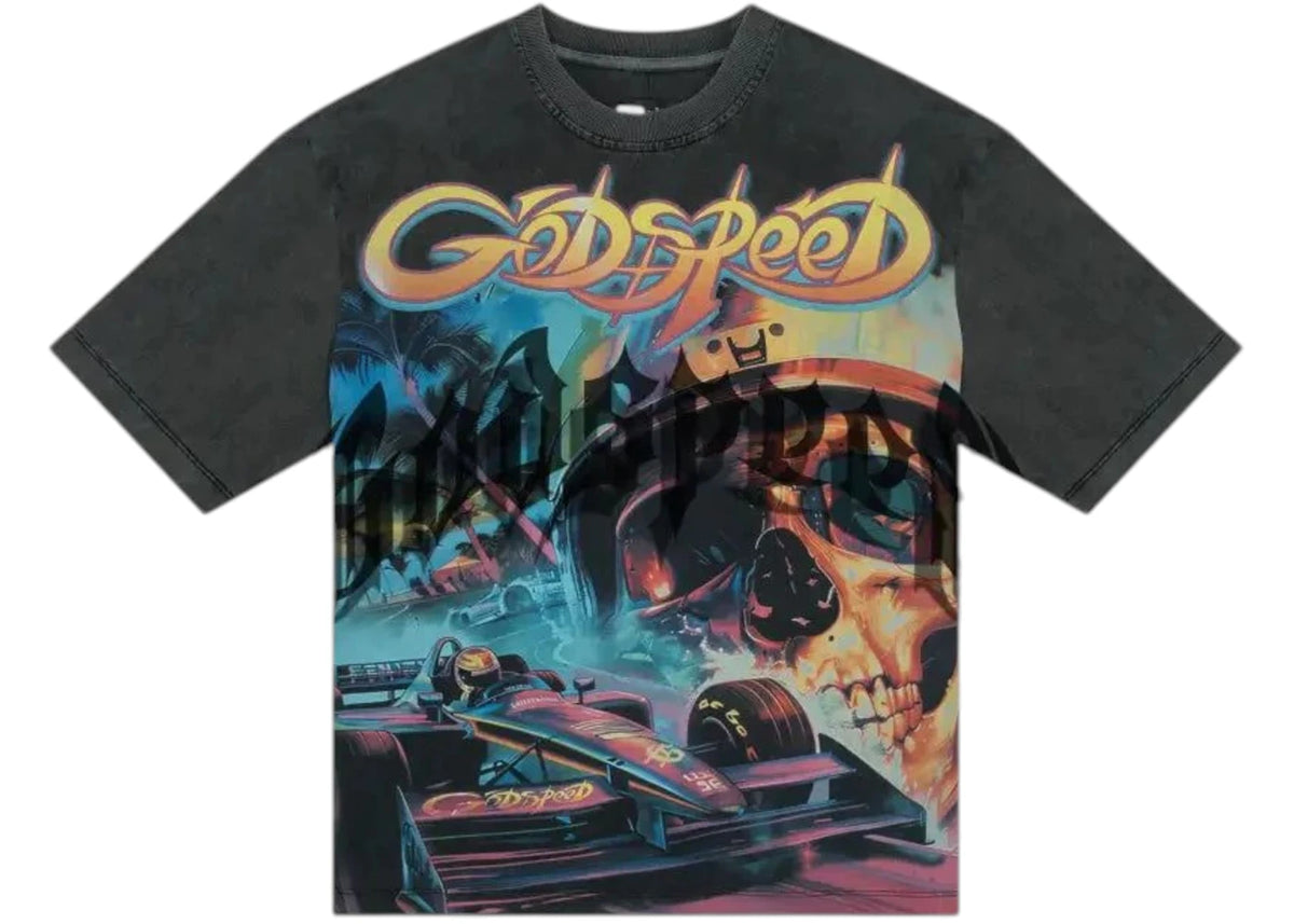 Godspeed F1 Dreams T-shirt Black Wash -1