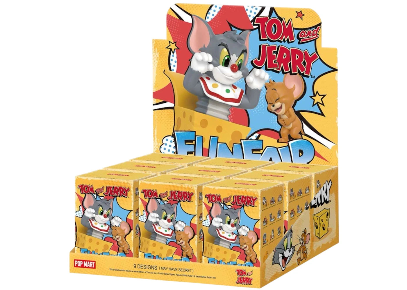 Pop Mart Tom and Jerry: Funfair Series Figures Sealed Case (9 Blind Box) -1