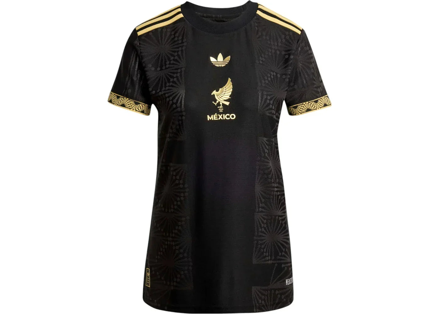 adidas Women's Mexico 25 Gold Jersey Black -1