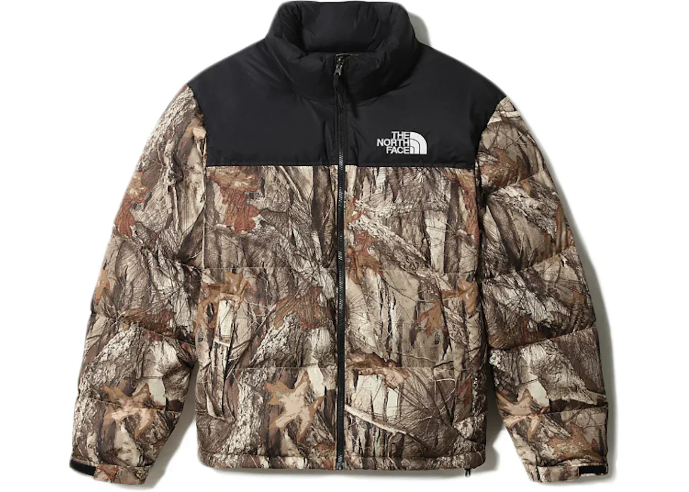 The North Face 1996 Retro Nuptse Packable Jacket Kelp Tan Forest Floor Print -1