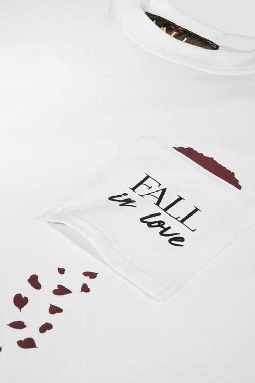The Hideout Clothing Fall In Love Oversized Pocket Tee