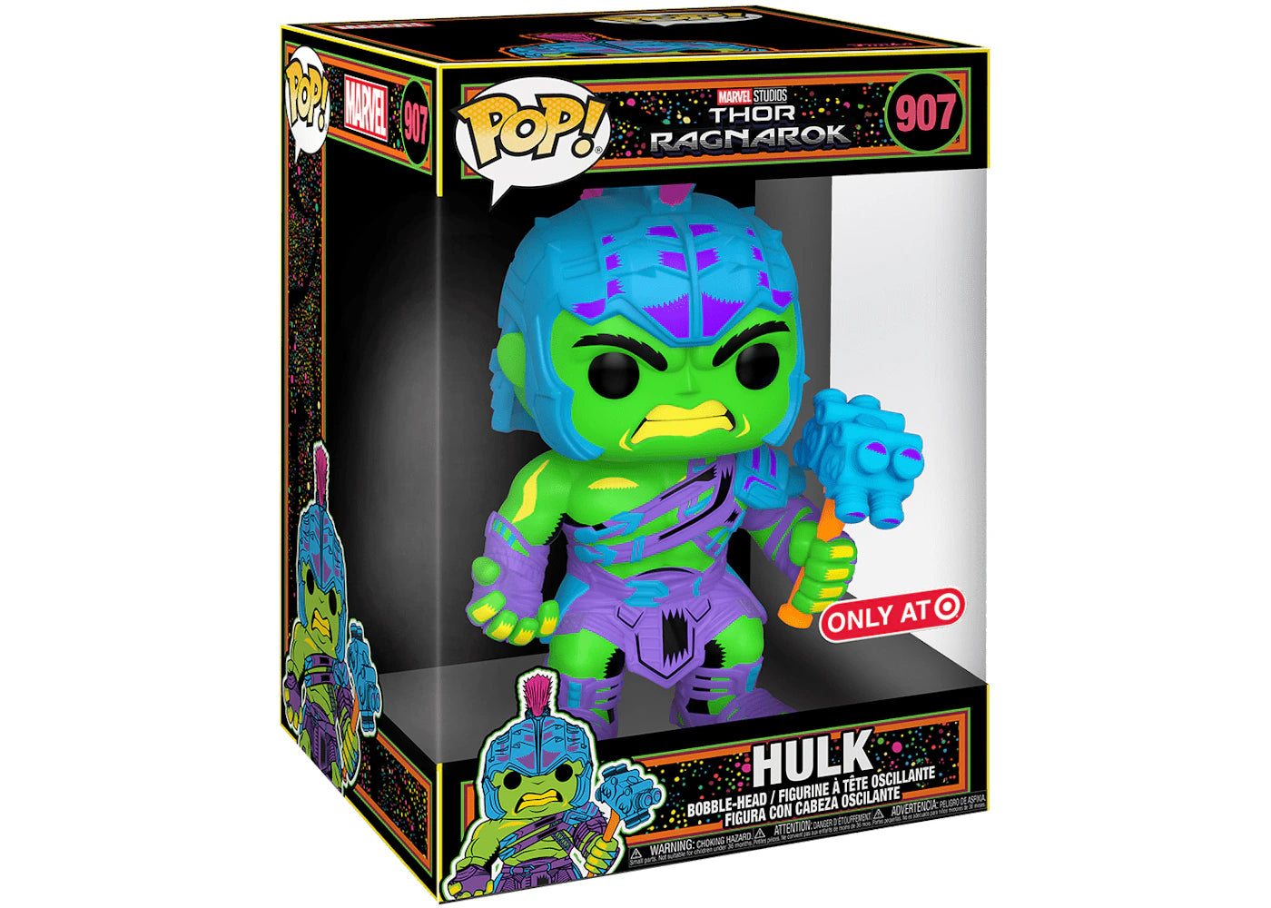 Funko Pop! Marvel Studios Thor Ragnarok Hulk Black Light Jumbo Target Exclusive Figure #907 -1