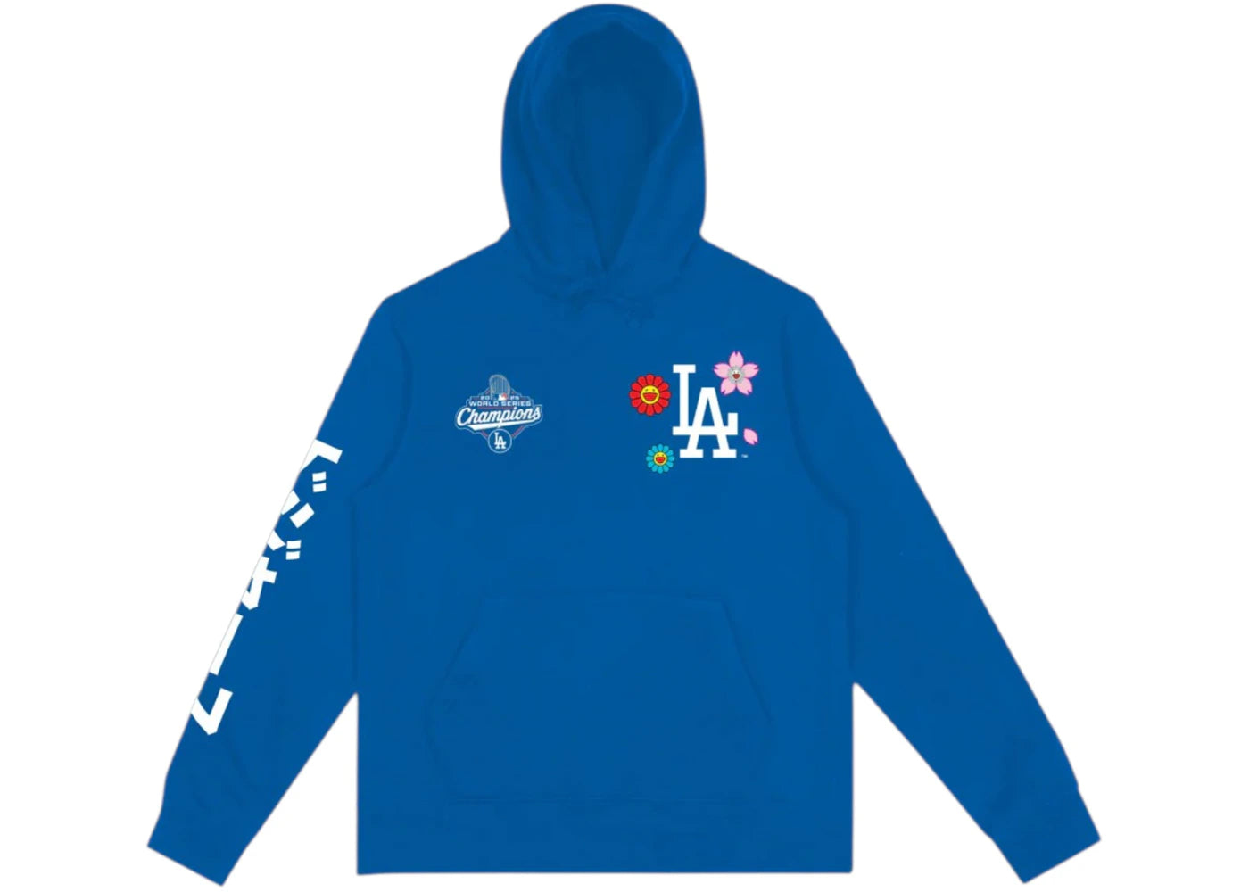 Takashi Murakami Fanatics x Los Angeles Dodgers World Series 2025 Champs Hoodie Blue -1