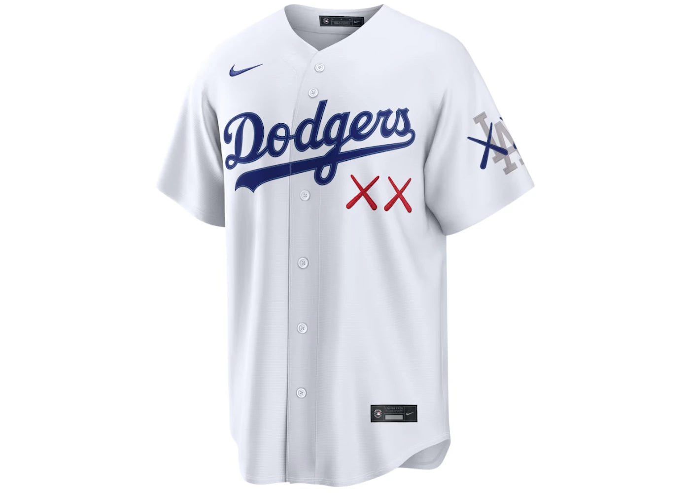KAWS Nike MLB Stadium Los Angeles Dodgers Jersey White -1