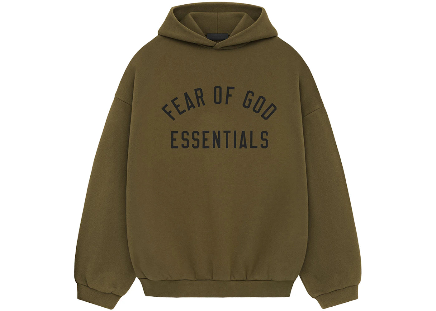 Fear of God Essentials Fleece Hoodie Olive -1
