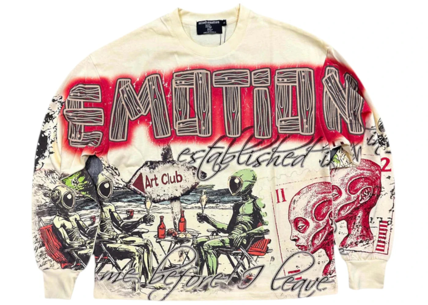 Mixed Emotions Art Club Longsleeve Cream -1