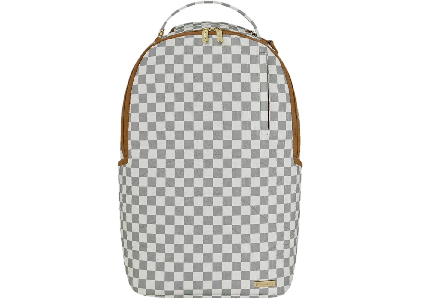 Sprayground Embossed Cream Checkerboard Backpack White/Grey -1