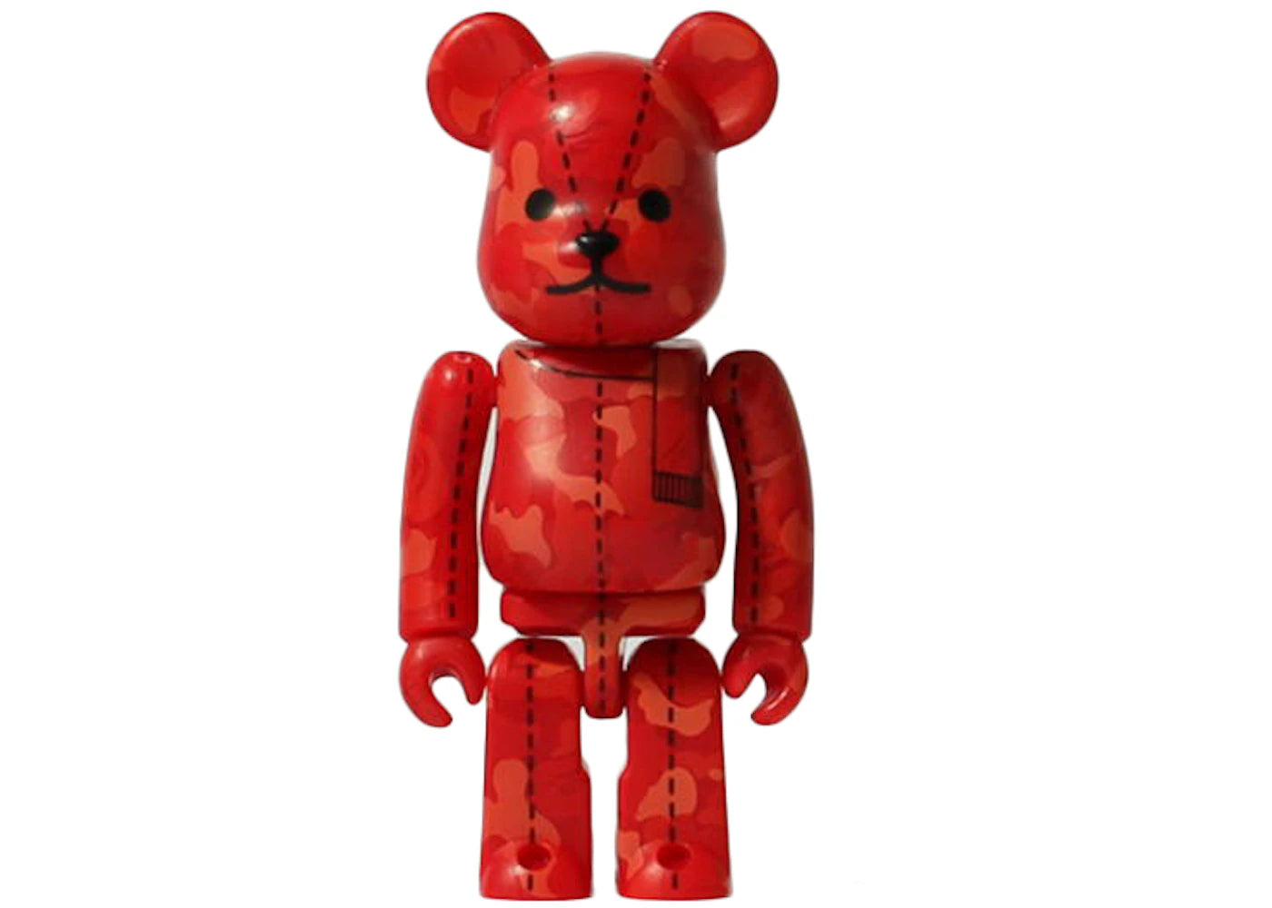 Bearbrick x A Bathing Ape 28th Anniversary Camo #3 100% Red -1