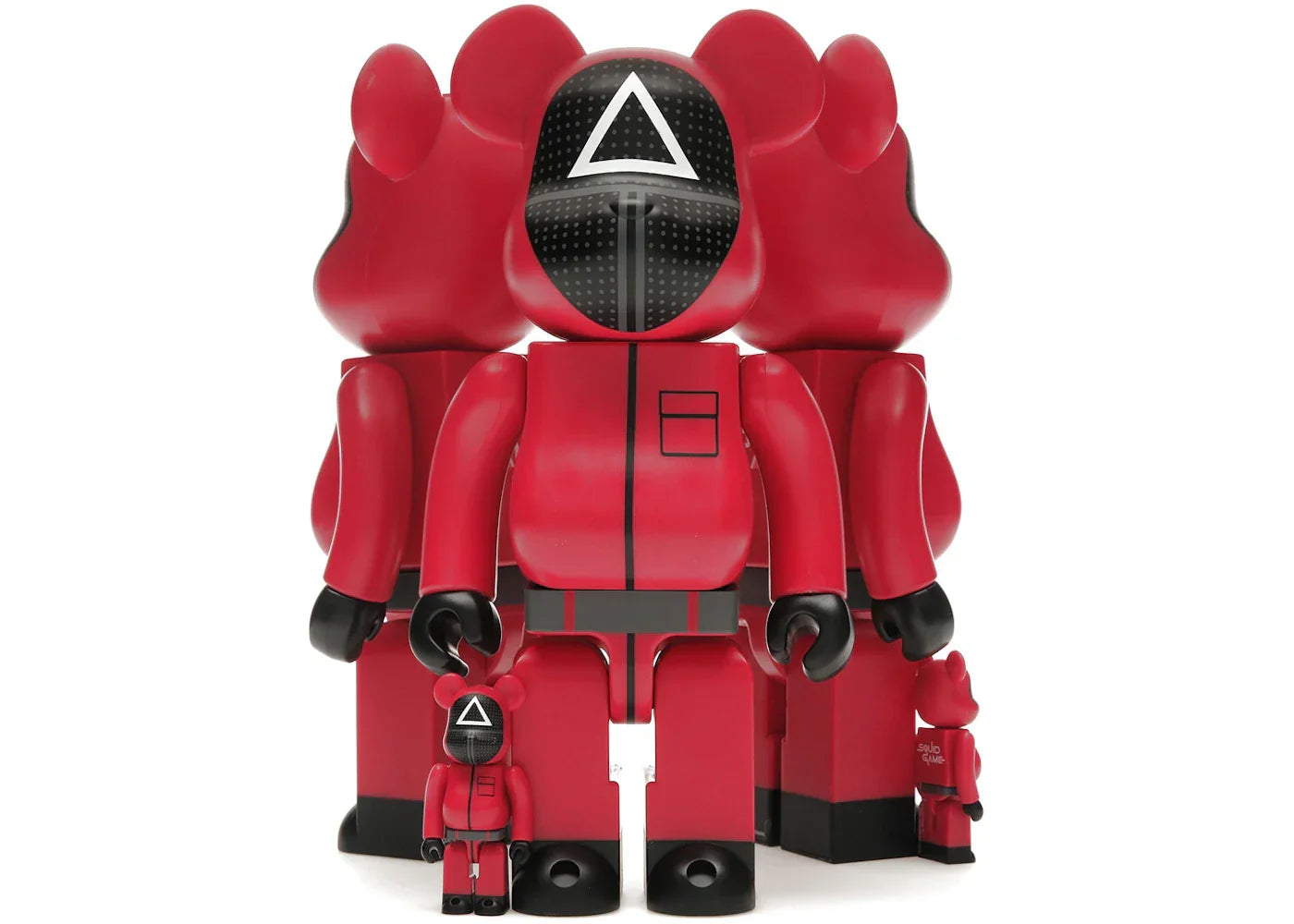 Bearbrick x Squid Game Guard (Circle/Triangle/Square) 100% & 400% Set of 3-1