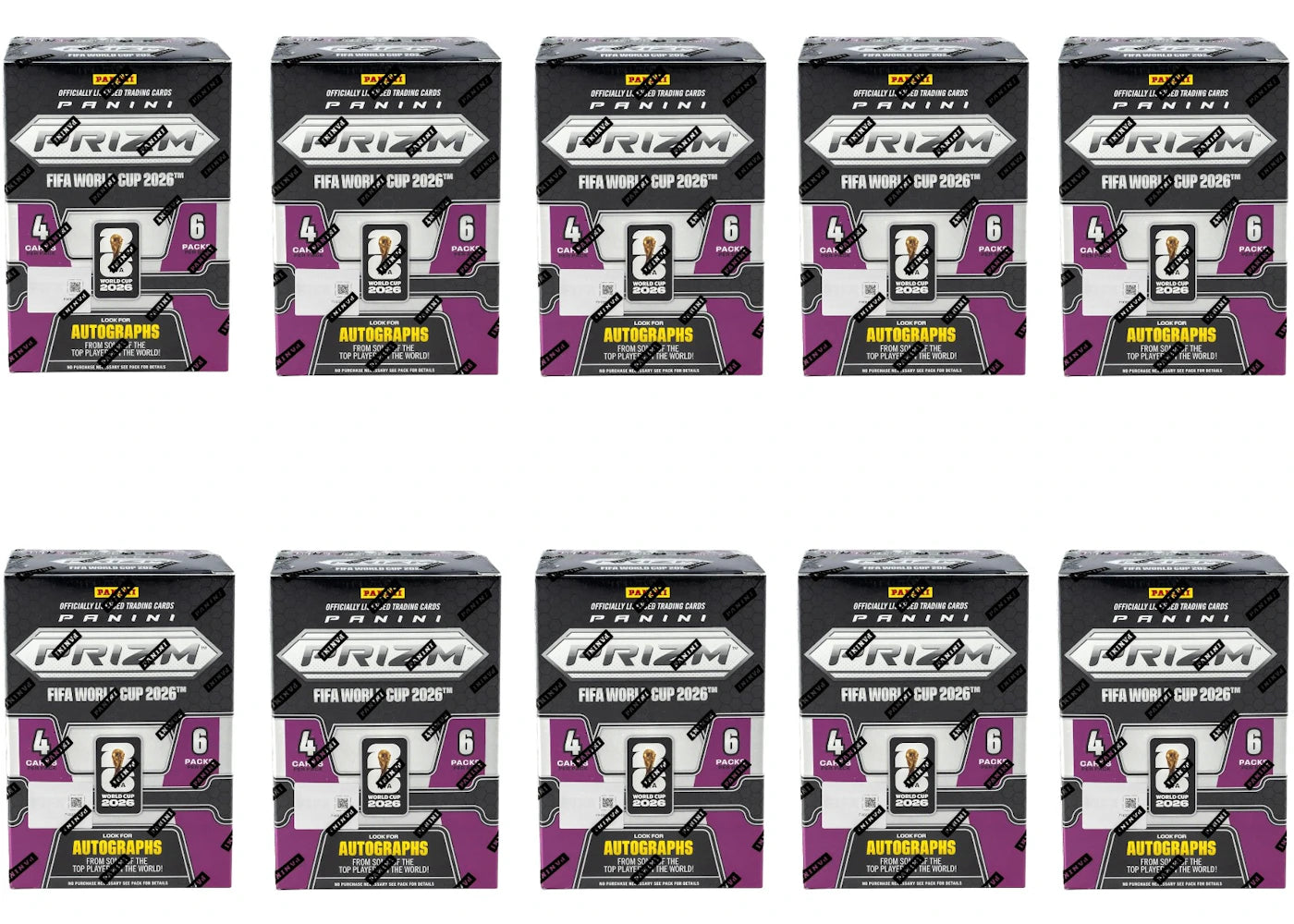 2026 Panini Prizm World Cup Soccer Blaster Box Amazon Exclusive (Purple Parallels) 10x Lot -1