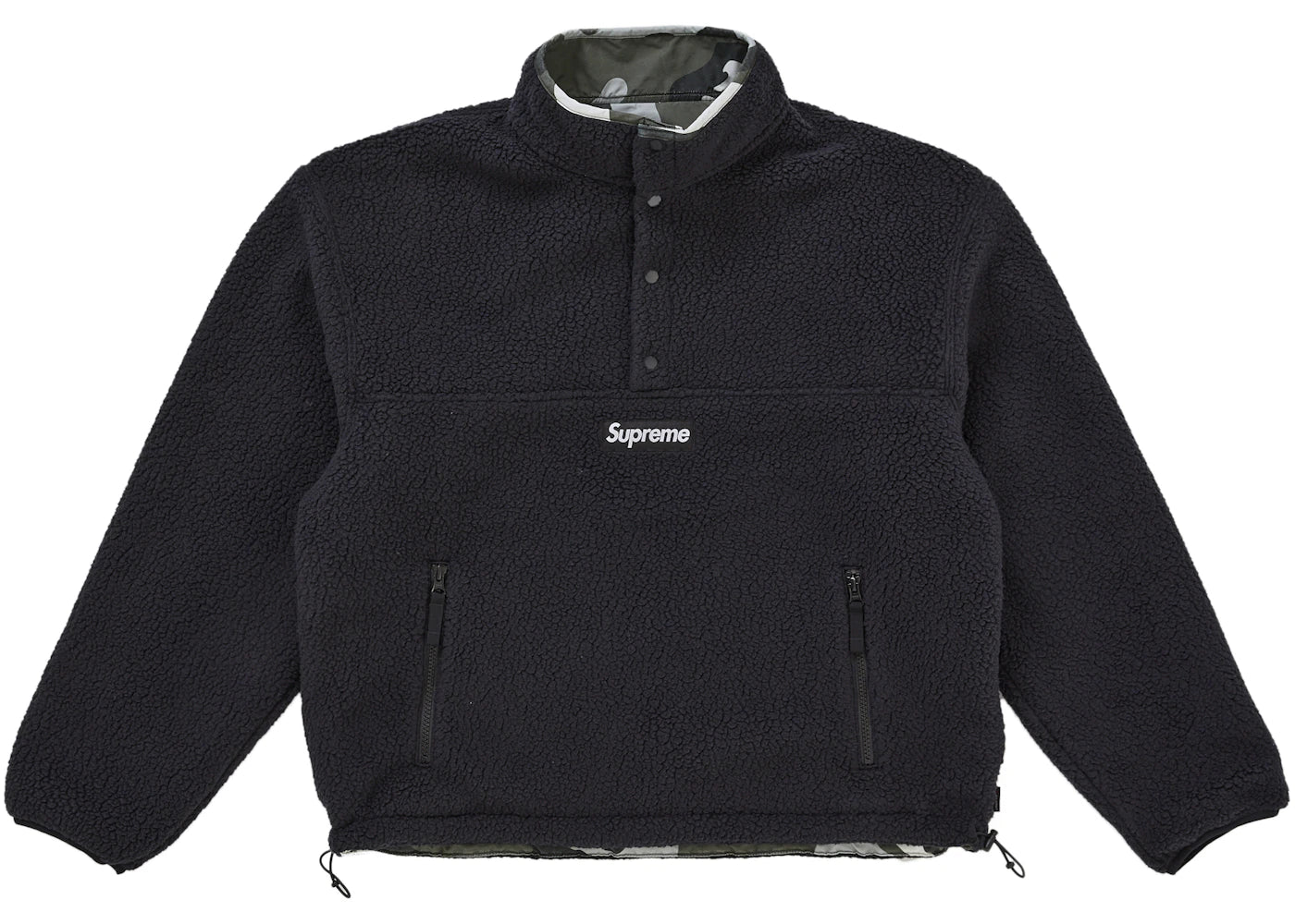 Supreme Polartec Shearling Reversible Pullover (FW25) Black -1